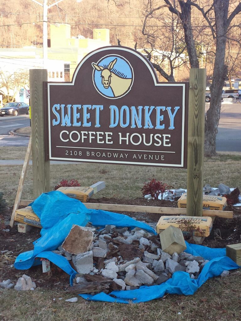 Sweet Donkey Coffee House Sign